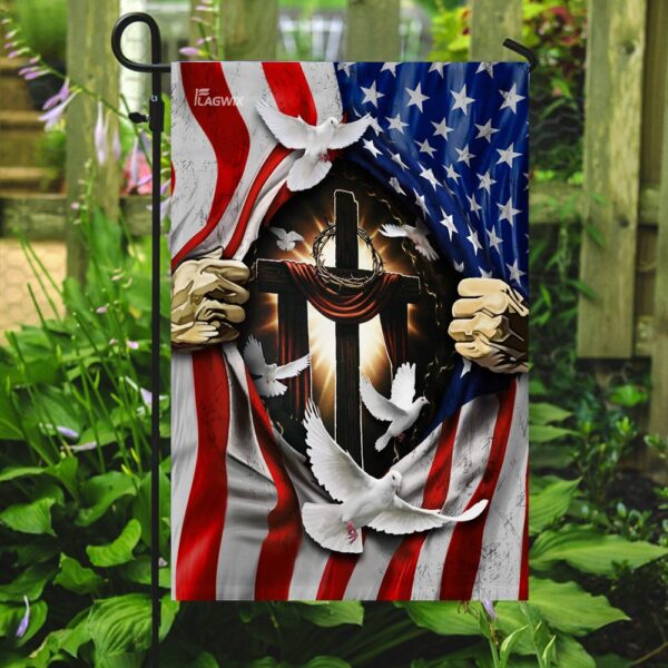Patriotic Jesus Cross: American Flag Christian Jewelry - Image 7