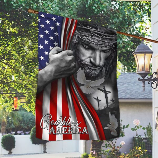 Jesus Flag God Bless America Jesus Flag TRL06Fv7 - Image 2