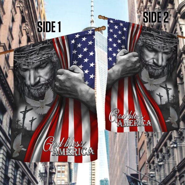 Jesus Flag God Bless America Jesus Flag TRL06Fv7 - Image 3
