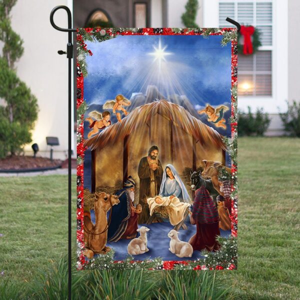 Jesus Flag "O Holy Night" - ANT296F: Christian Christmas Decor - Image 5