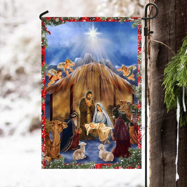 Jesus Flag "O Holy Night" - ANT296F: Christian Christmas Decor - Image 4