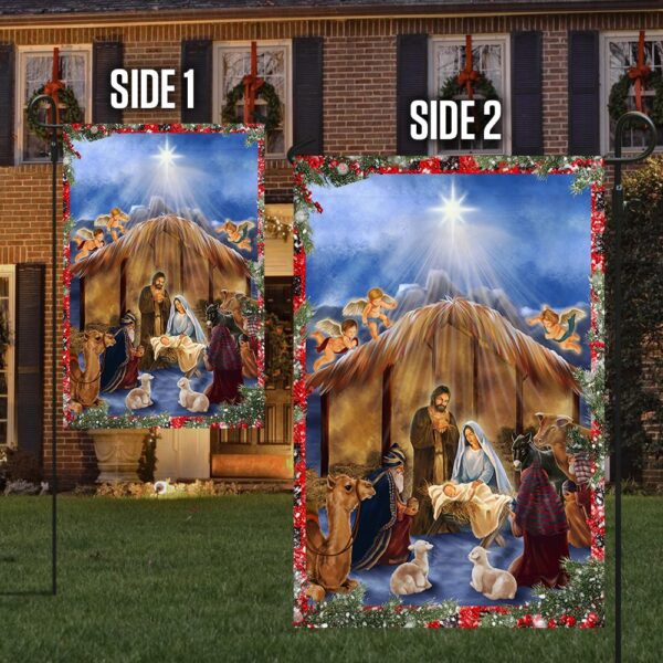 Jesus Flag "O Holy Night" - ANT296F: Christian Christmas Decor - Image 6