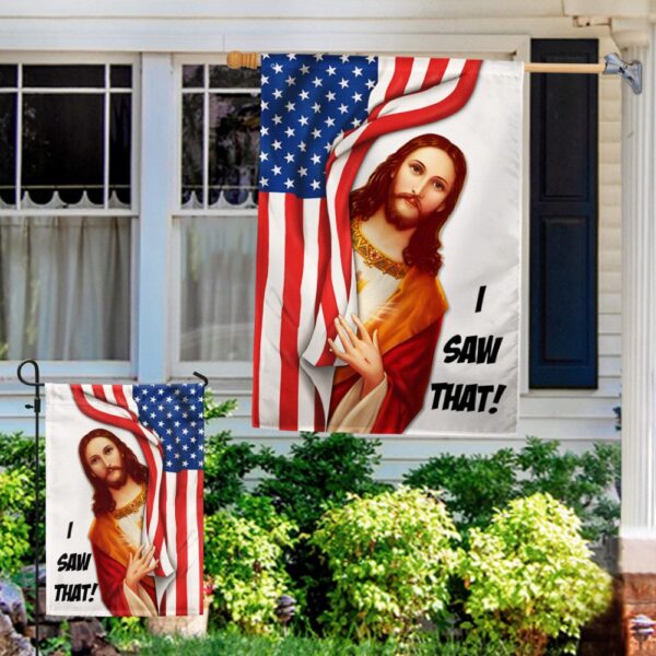 Jesus I Saw That Flag T-Shirt: Christian Faith Apparel TQN1132F - Image 4