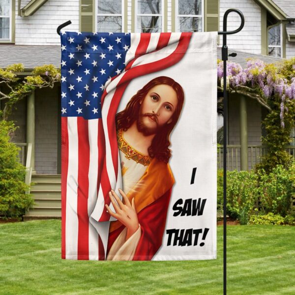 Jesus I Saw That Flag T-Shirt: Christian Faith Apparel TQN1132F - Image 3