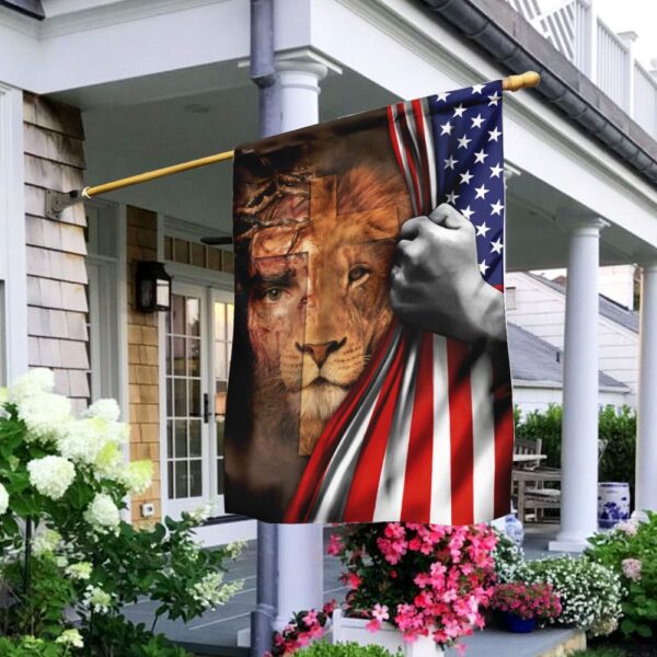 Jesus Is Risen Lion American Flag Apparel