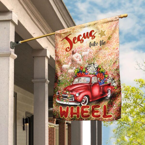 Jesus Take the Wheel Flag: PSL208F Christian Car Flag - Image 6