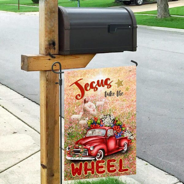 Jesus Take the Wheel Flag: PSL208F Christian Car Flag - Image 4