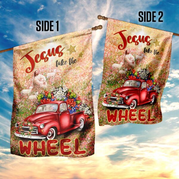 Jesus Take the Wheel Flag: PSL208F Christian Car Flag - Image 10