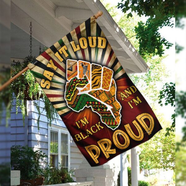 Juneteenth Flag: Say It Loud, I'm Black & Proud (THN2164F) - Image 3