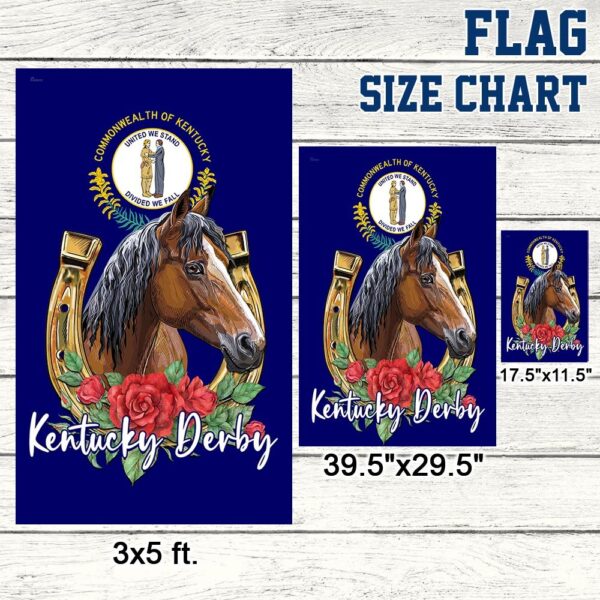 Kentucky Derby Horse Racing Flag | TQN1173F - Image 7