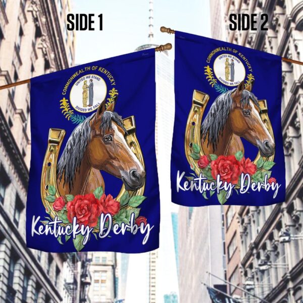 Kentucky Derby Horse Racing Flag | TQN1173F - Image 2