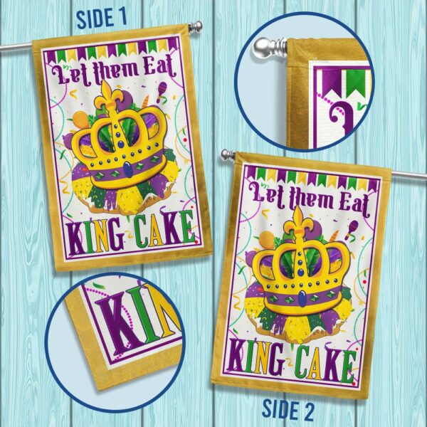 King Cake Mardi Gras Flag: Let Them Eat Cake! (TQN774F) - Image 2