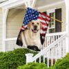 Patriotic Labrador Retriever: American Flag Design