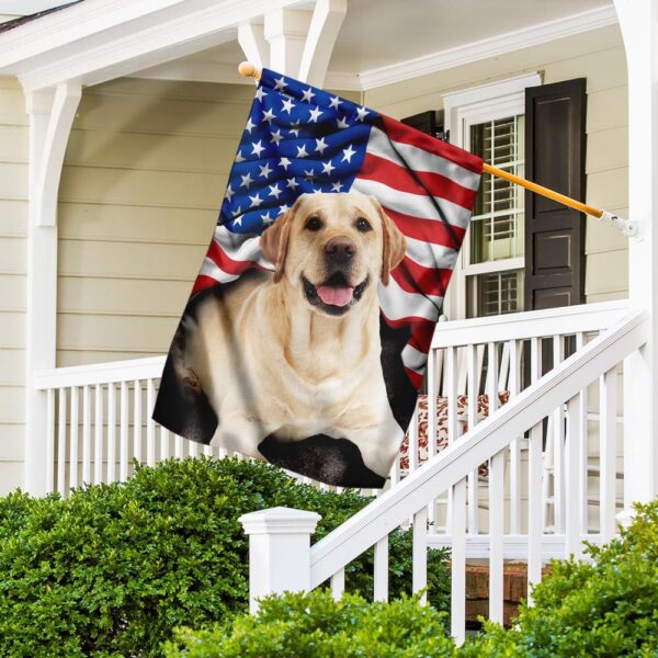 Patriotic Labrador Retriever: American Flag Design