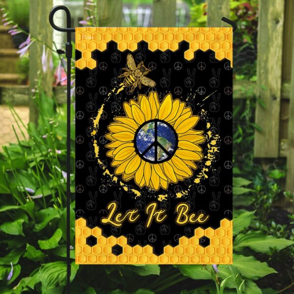 Let It Be Hippie Flag: Peace Sign Banner QLP22F - Image 7