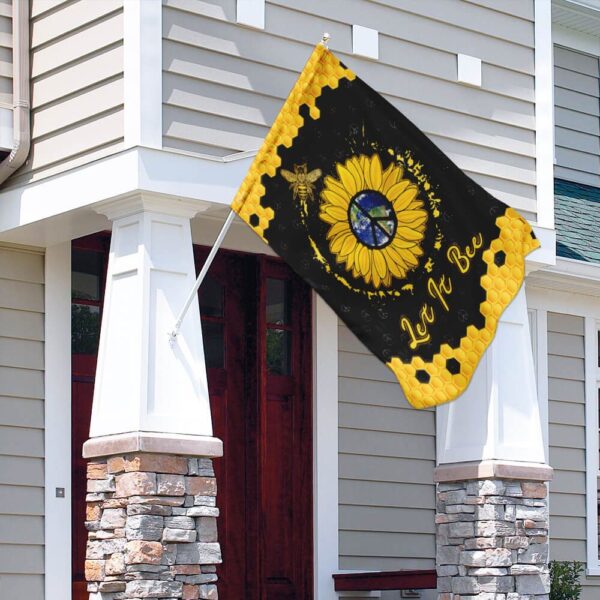 Let It Be Hippie Flag: Peace Sign Banner QLP22F - Image 4