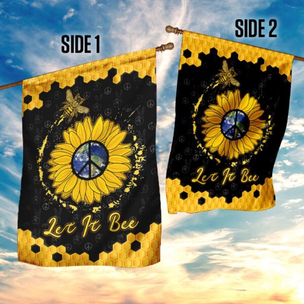 Let It Be Hippie Flag: Peace Sign Banner QLP22F - Image 5