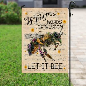 Let It Bee Flag: PN50Fv1b - Unique Bee Design Garden Flag