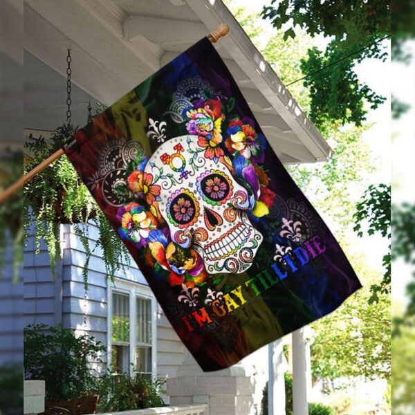 Gay Pride Flag: LGBT "Gay Till I Die" Banner - THB2095F1 - Image 3