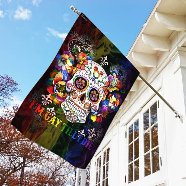 Gay Pride Flag: LGBT "Gay Till I Die" Banner - THB2095F1 - Image 2