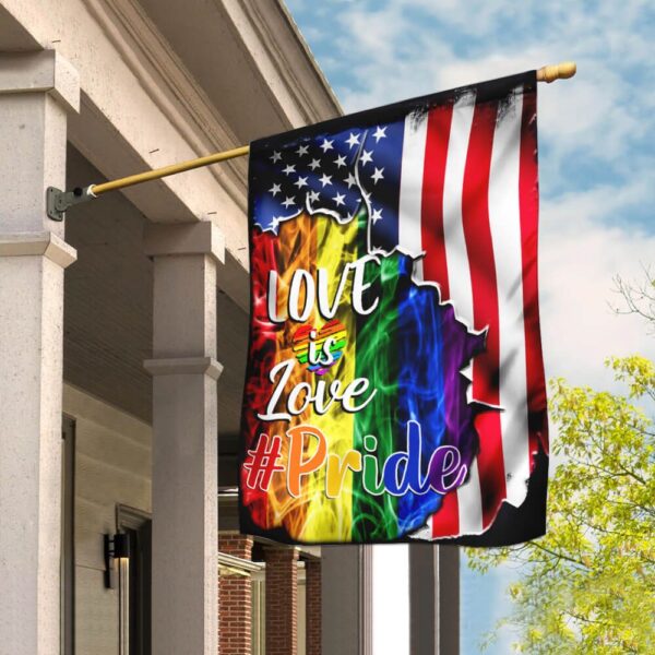 LGBT Pride Flag: Love Is Love US American Flag (THB1991F)