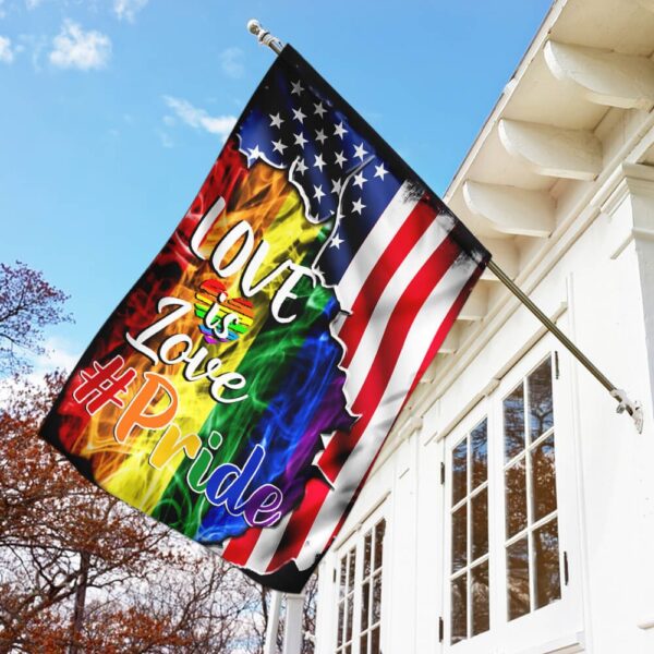 LGBT Pride Flag: Love Is Love US American Flag (THB1991F) - Image 2
