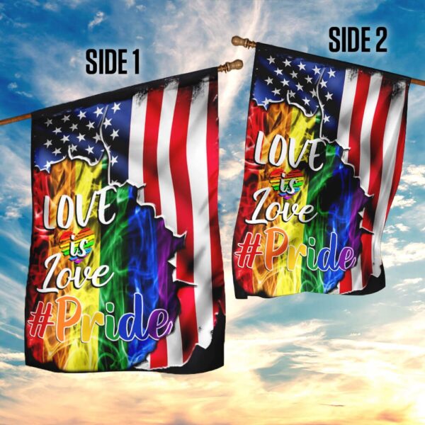 LGBT Pride Flag: Love Is Love US American Flag (THB1991F) - Image 5