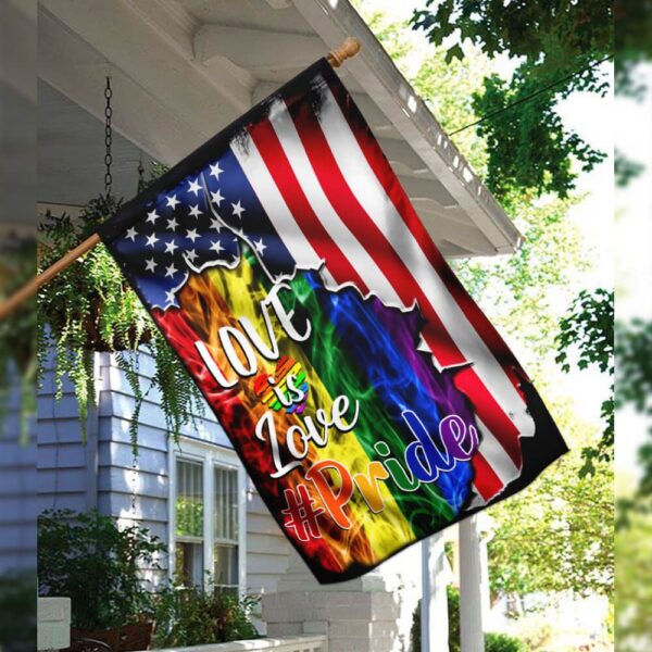 LGBT Pride Flag: Love Is Love US American Flag (THB1991F) - Image 3