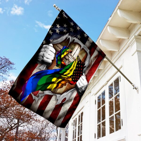 LGBT Christian Pride Cross US Flag: THN2066F1 - Image 2