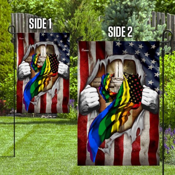 LGBT Christian Pride Cross US Flag: THN2066F1 - Image 10
