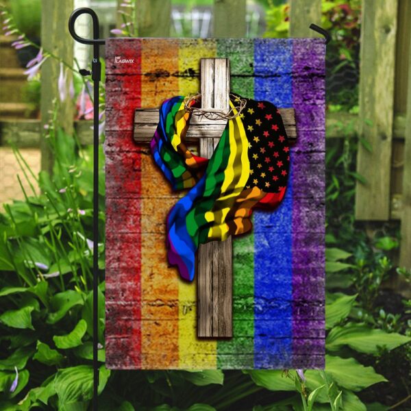 LGBT Christian Cross Flag: Pride & Faith THN2066F - Image 7
