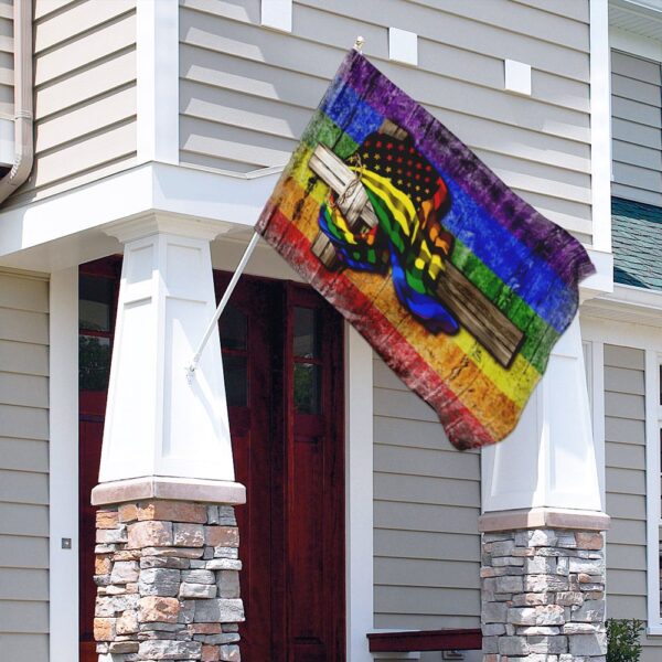 LGBT Christian Cross Flag: Pride & Faith THN2066F - Image 4