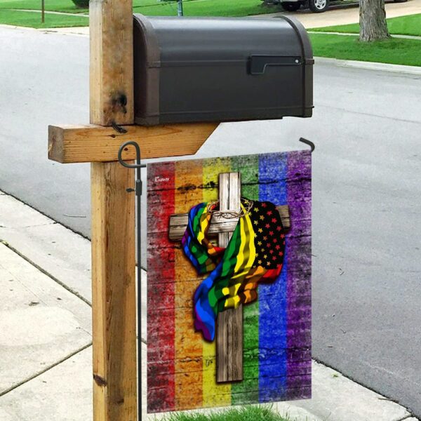 LGBT Christian Cross Flag: Pride & Faith THN2066F - Image 9