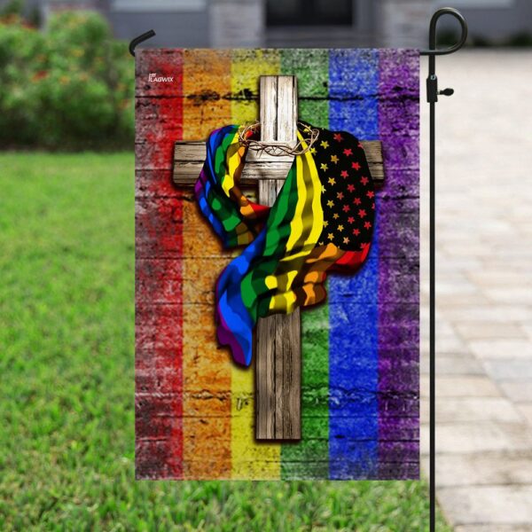 LGBT Christian Cross Flag: Pride & Faith THN2066F - Image 6