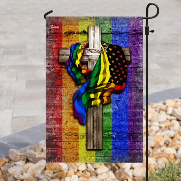 LGBT Christian Cross Flag: Pride & Faith THN2066F - Image 8