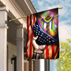 LGBT Pride Christian Cross Flag THB2230F