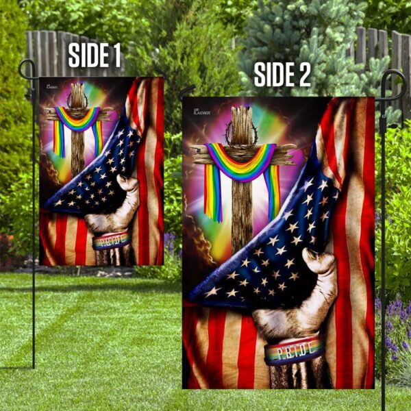 LGBT Pride Christian Cross Flag THB2230F - Image 10