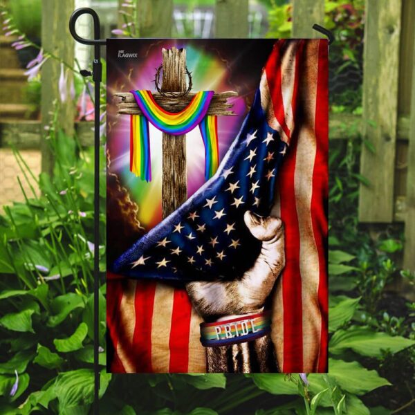 LGBT Pride Christian Cross Flag THB2230F - Image 7