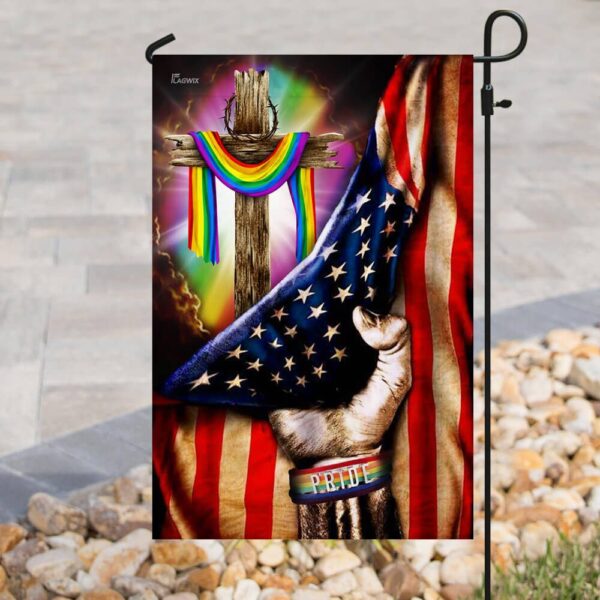 LGBT Pride Christian Cross Flag THB2230F - Image 8