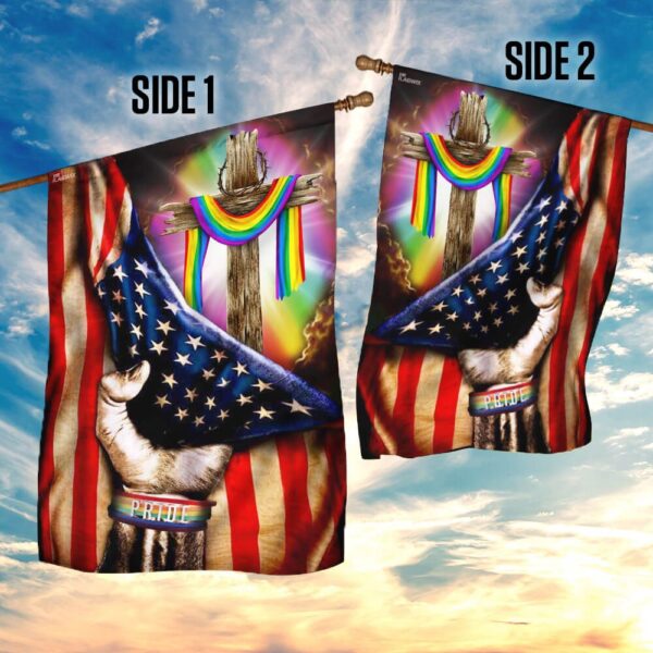 LGBT Pride Christian Cross Flag THB2230F - Image 5