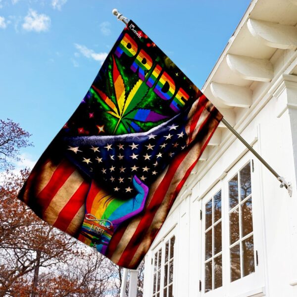 LGBT Pride Pot Leaf Flag DDH1669F - Image 2