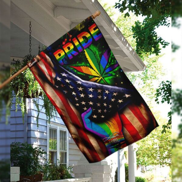 LGBT Pride Pot Leaf Flag DDH1669F - Image 3