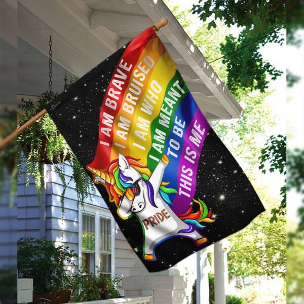 LGBTQ+ Pride Unicorn Brave Flag: Show Your Colors - Image 2