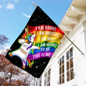 LGBTQ+ Pride Unicorn Brave Flag: Show Your Colors