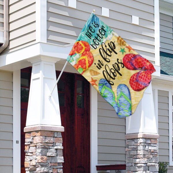 Life Is Better In Flip Flops Flag: QNN07F Beach Decor - Image 8