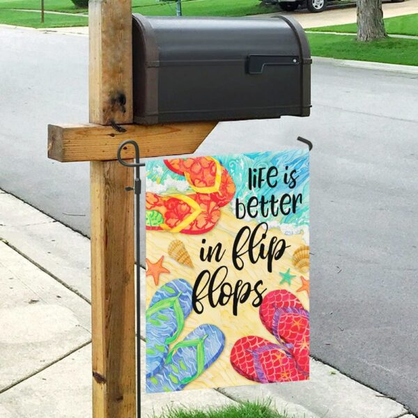 Life Is Better In Flip Flops Flag: QNN07F Beach Decor - Image 3