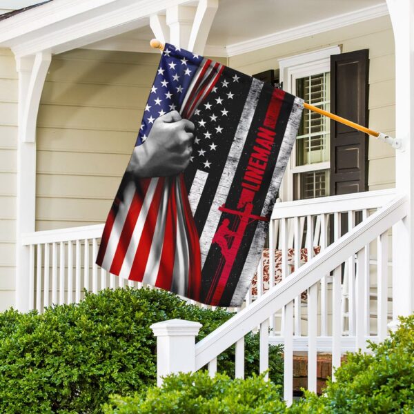 Lineman Pride US Flag: American Lineman V2 - Image 2