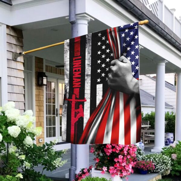 Lineman Pride US Flag: American Lineman V2