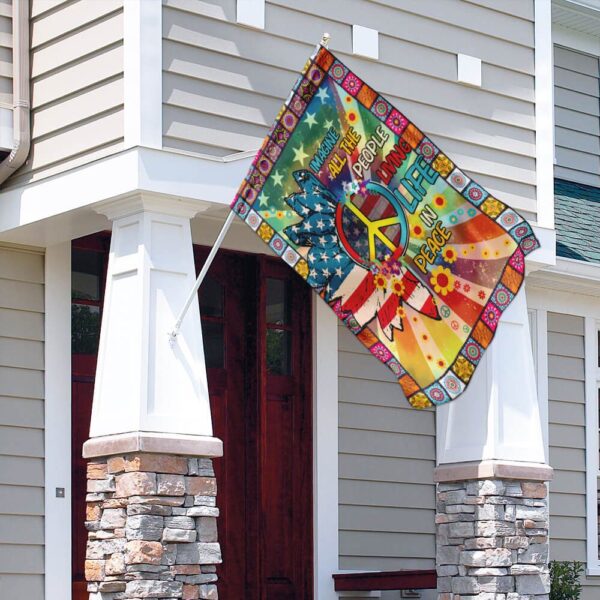 Peace Hippie Flag: Embrace Tranquility & Freedom - Image 4