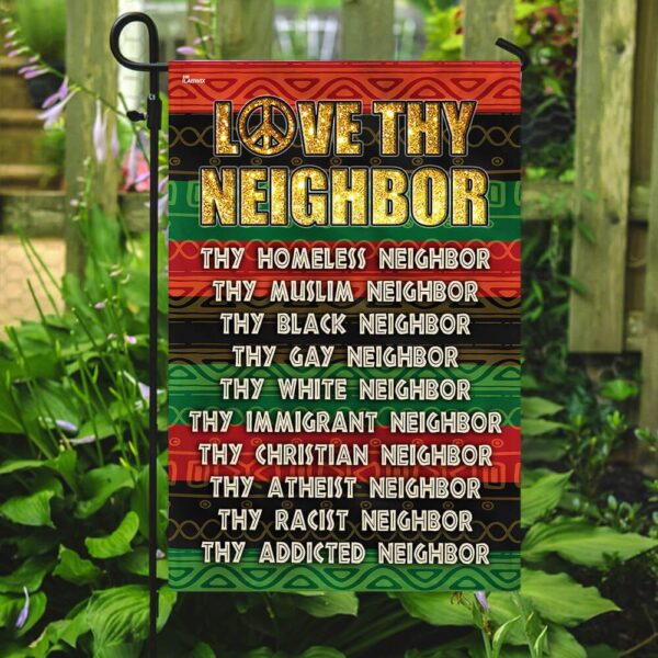 Love Neighbor Peace Flag PN61Fv1 - Image 2